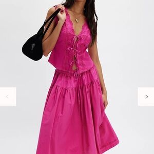 NWT FREE PEOPLE GESIBELLE SET SZ XS very berry